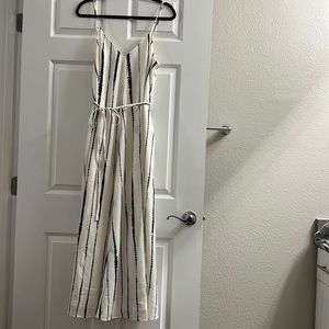 Banana Republic White with Blue Tye Dye Maxi Dress